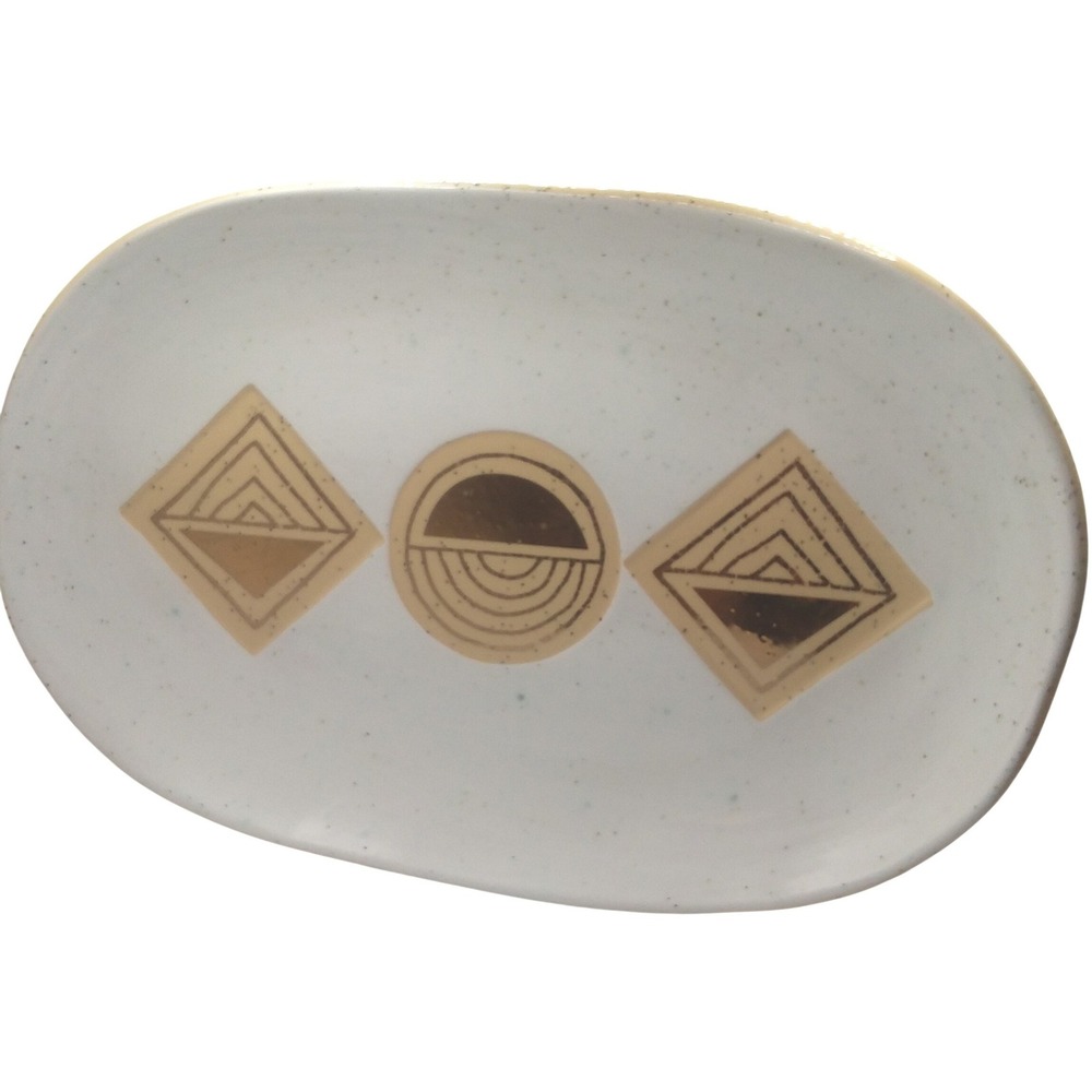 Cathy Terepocki Ceramics for Anthropologie Ontario Platter‎ Gold Geometric 13.5"